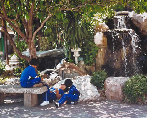 School Children By The Fountain